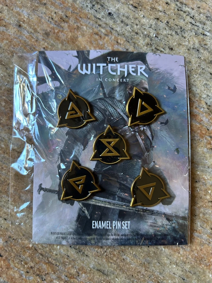 The Witcher in Concert Merch Bundle - Five Pin Set + Magnet + KeyRing  NEW - Image 2 of 4