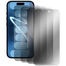 Somikon Displaygläser: 4er-Set Schutzfolien aus gehärtetem Glas, iPhone 15Plus