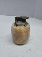 Mid Century Modern vintage marble(onyx?) table lighter 