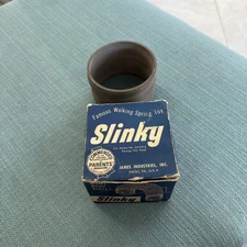 Vintage 60's Copper Slinky Toy James Industries in Original Box