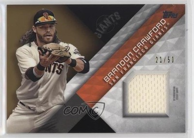 2018 Topps Major League Material Series 1 Gold 21/50 Brandon Crawford 0b0