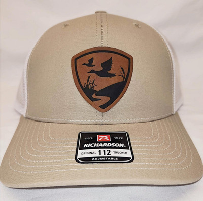 Duck Life Leather Patch Trucker Hat   Richardson 112 Hunting Gift for Men