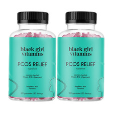 2-Pack Black Girl Vitamins PCOS Relief – Cycle Support for Women - 120 Gummies