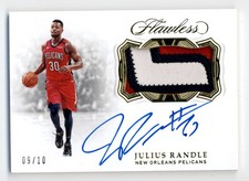 2018-19 Panini Flawless Horizontal Patch Autographs Gold #1 Julius Randle /10