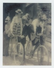 French People with Bicycles 1910 Custom-made Lenticular 3-D Picture