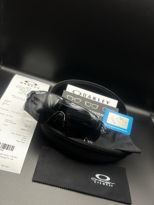 OAKLEY RADAR EV PATH SUNGLASSES 009208 CLEAR FRAME W/BLACK LENS *WITH RECEIPT*