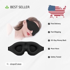 Soft  Lightweight 3D Sleep Mask for Deep Sleep   Best for Side  Back Sleepers