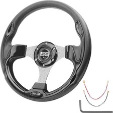 Golf Cart Steering wheel for EZGO YAMAHA and Club Car Precedent Most Golf Black