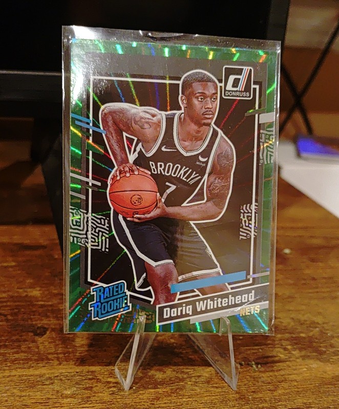 2023-24 Panini Donruss - Rated Rookie Dariq Whitehead #240 Holo Green Laser (RC)