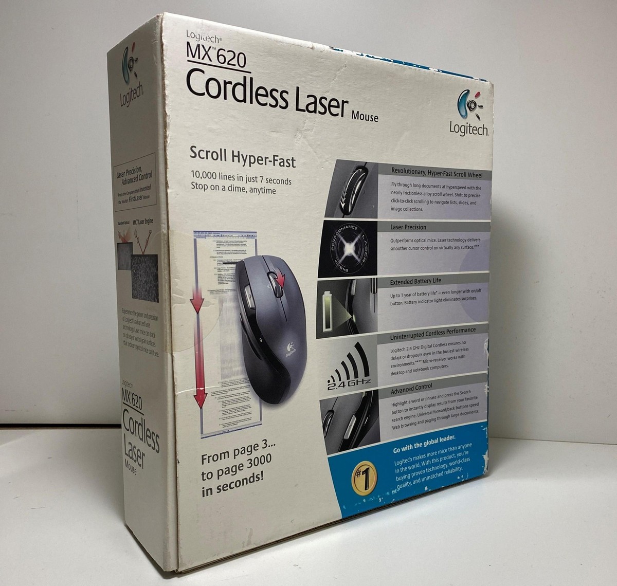 Logitech MX620 Cordless Laser Mouse - Black (910-000240) | eBay