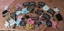 40 Piece Photo Booth Props Various Designs for Party and Wedding Decor