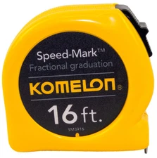 Komelon Speed Mark Acrylic Coated Steel Blade Tape Me, 16Ft (SM3916)