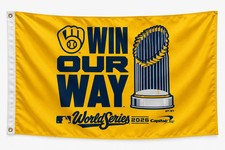 Milwaukee Team Brewers Flag 3×5,4×6,5×8Ft 2026 World Series Champions Fast SHIP