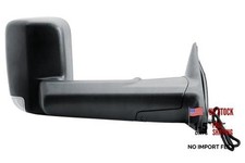 Passenger Right Side Door Towing Mirror Power and Black Passenger RH Side
