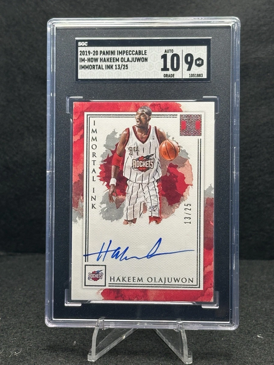 Panini Hakeem Olajuwon Basketball Autographed Sports Trading Cards