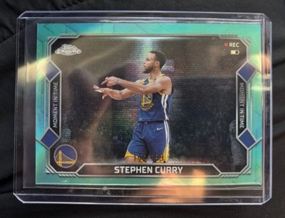Stephen Curry 25-26 Topps Chrome Update Moment In Time Aqua /199 