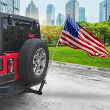 Kairay Hitch Mount Flagpole Holder Universal for Standard 2 inch Hitch Receiver