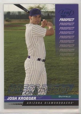 2005 Leaf Prospect Blue Press Proof 54/75 Josh Kroeger #201 3lz