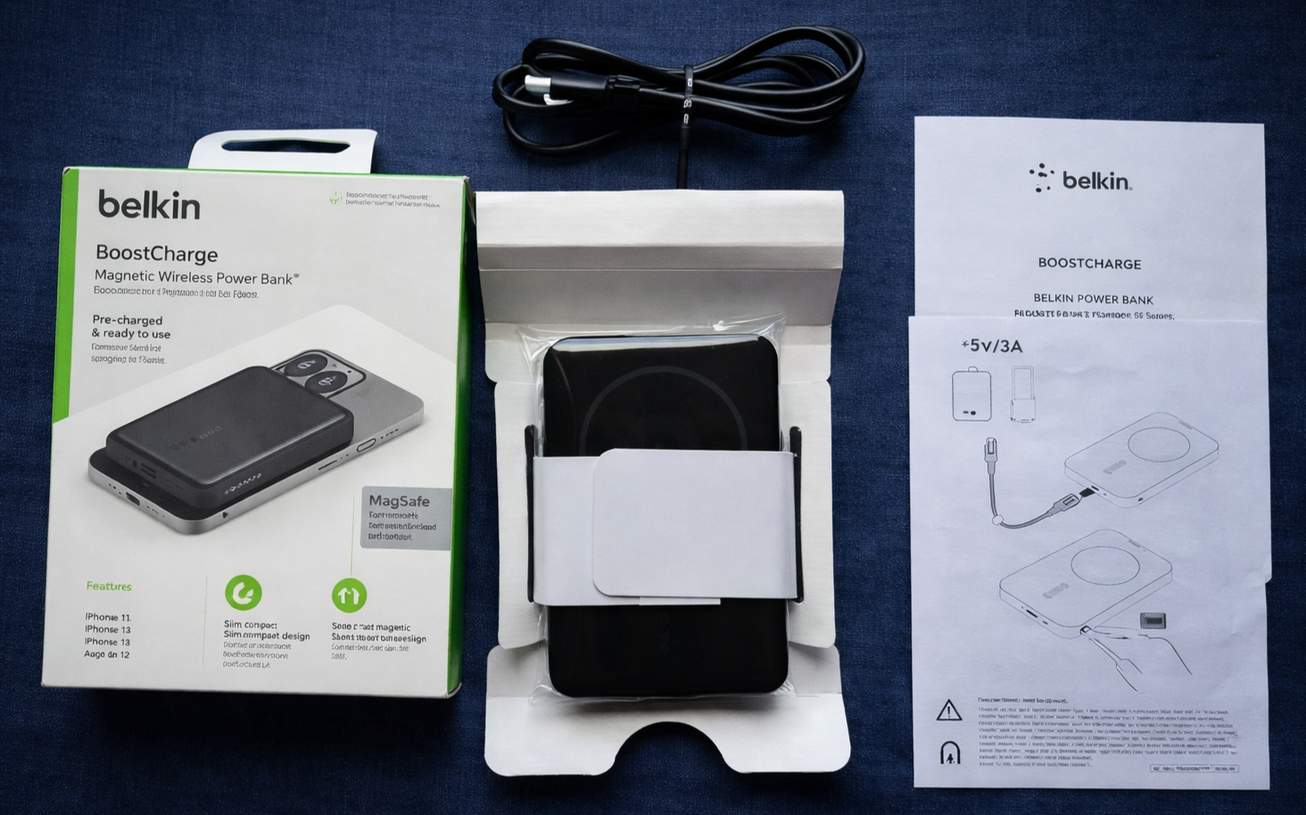 Belkin BoostCharge Magnetic Wireless Power Bank – MagSafe – 2500mAh – New