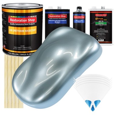Ice Blue Metallic Gallon URETHANE BASECOAT CLEARCOAT Car Auto Paint Kit