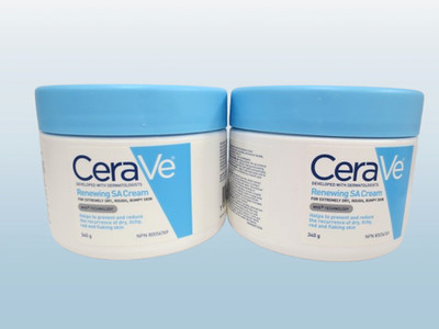 CERAVE RENEWING SA CREAM FOR EXTREMELY DRY, ROUGH, BUMPY SKIN 12 OZ LOT OF 2