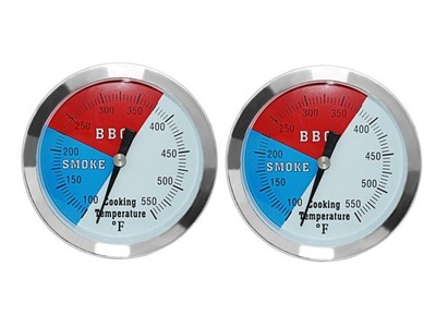 3 1/8 inch BBQ Thermometer Gauge 2 Pcs Charcoal Grill Pit Smoker Temp Gauge G...