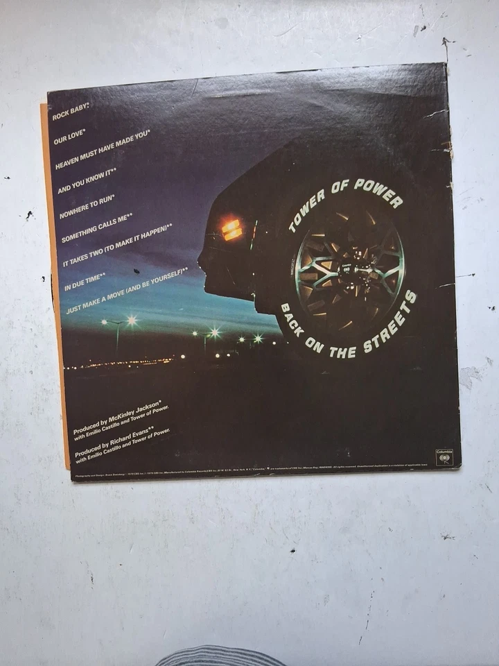 Vinyl Record LP Tower of Power Back on the Streets VG Foto 2 de 4