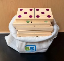 XXL Domino Holzdomino BS Toys Gesellschaftsspiel Spiel Kind Baby Kleinkind Holz