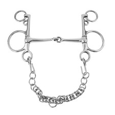 5  '  ' Sturdy Polished Horse Bit With Curb Chain and Curb