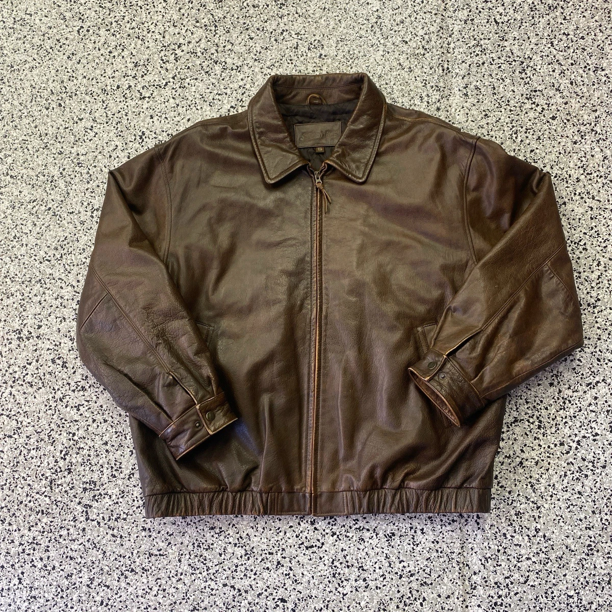 St. John's Bay Leather Outer Shell Brown Coats, Jackets & Vests
