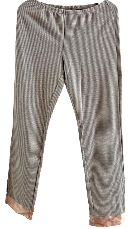 Conjunto de pijama para mujer talla M gris con rosa manga larga pijama abotonado dos piezas Foto 3 de 4