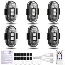 Wireless LED Lights for Car with Remote Control, Halloween Wireless LED 6PCS