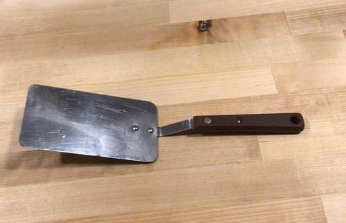 Vintage Ekco Eterna Stainless Solid Spatula Long Blade Short Handle Turner 11”