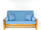 100% Cotton Full Size Futon Cover - Bluebonnet - Washable Zippered Sofa Furnitur