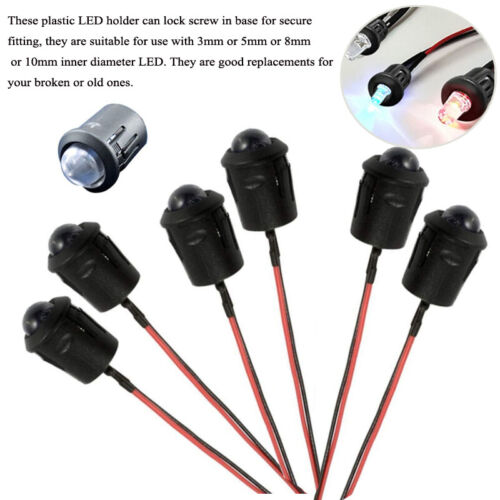 3/5/8/10mm Lamp Socket Diode Holder Clip Bezel Mount LED Holders Panel Display - Picture 5 of 12