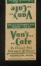 1940s Van's Cafe Clean Rest Lounge Highway 410 on Chinook Pass Enumclaw WA King 