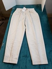 Talbots Pants 14 Womens Beige Khaki Chino Ladies Career Straight Polyester NWT