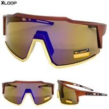 OVERSIZED Retro SPORTY WRAP AROUND Biker Cycling Shield SUN GLASSES Big Frame C8