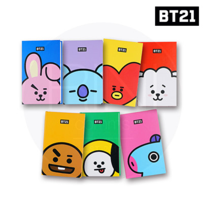 BTS BT21 Official Authentic Goods Diary A Ver 7Characters 90x147x15mm Kumhong
