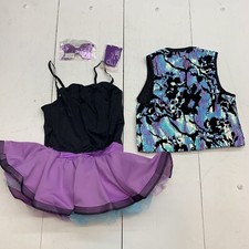 Weissman Girls Blue Purple Tutu Outfit Size XLC