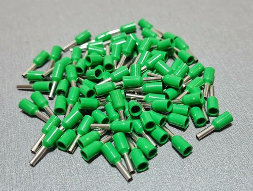 25/50/100Pcs E1006 18AWG 1mm² GREEN Insulated Ferrule Bootlace Terminals Crimp - Picture 4 of 7