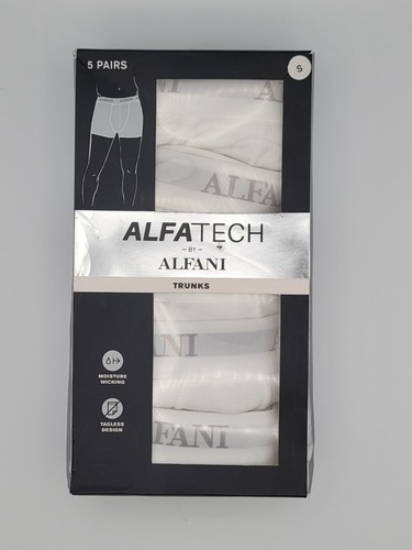 Alfani Men's Moisture Wicking Tagless Trunks White Sm/M/L/XL - NWT - Picture 2 of 6