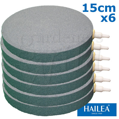 6'' 15cm AIR STONE x6 Bulk Pack Hailea Round Ceramic Airstone Hydroponic Pond Koi