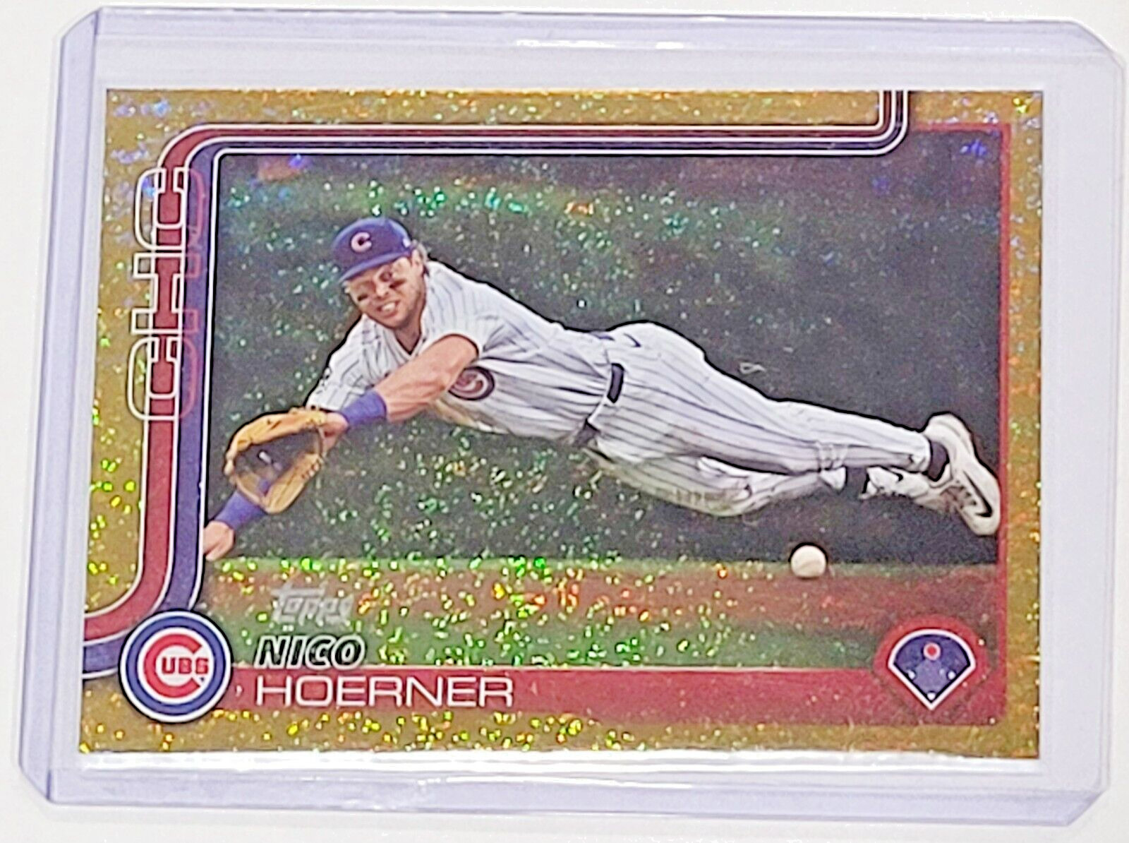 2025 Topps Series 1 Nico Hoerner GOLD Foil 43/50 Card#38 Cubs