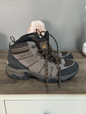 Columbia Grants Pass Mens Size 8.5 Brown Waterproof Hiking Omni