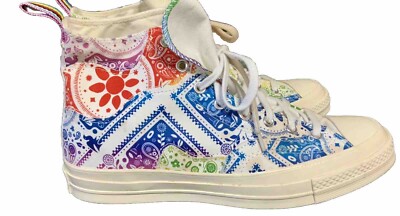 Converse Chuck Taylor 70 Pride Rainbow Paisley Unity A02266C Hi Top Sneakers