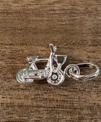 Links of London Bicycle Bike Charm Sterling Silver Pendant - New