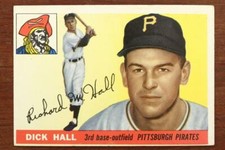 Vintage BASEBALL Card TOPPS 1955 DICK HALL 3rd Base Pittsburgh Pirates #126