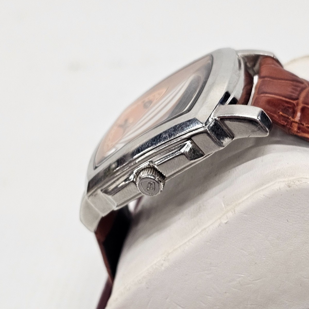 MSRP $1530 Tonino Lamborghini Day/Date Orange Face Watch w/ Auth