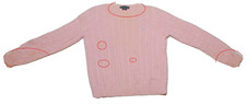Ralph Lauren Cotton Long Sleeve Sweater Top Women's Size Large L Light Pink